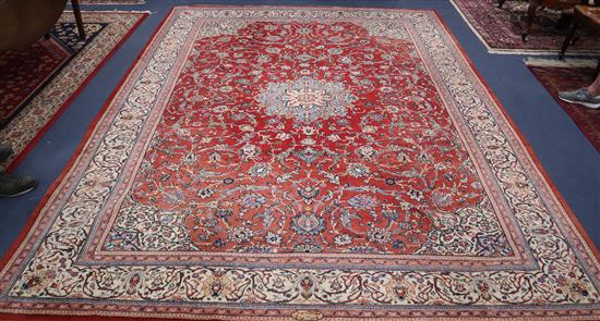 A Sarouk carpet 350 x 270cm